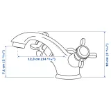IKEA RUNSKÄR (ИКЕА РУНСКЭР) — Смеситель для раковины, цвет латуни — фото 4