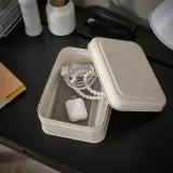 IKEA PLOGFÅRA (ИКЕА ПЛОГФОРА) — Контейнер с крышкой, светло-бежевый 22х16х8 см — фото 3
