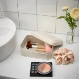 IKEA PLOGFÅRA (ИКЕА ПЛОГФОРА) — Контейнер с крышкой, светло-бежевый 22х16х8 см — фото 4