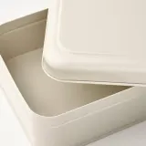 IKEA PLOGFÅRA (ИКЕА ПЛОГФОРА) — Контейнер с крышкой, светло-бежевый 22х16х8 см — фото 5