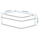 IKEA PLOGFÅRA (ИКЕА ПЛОГФОРА) — Контейнер с крышкой, светло-бежевый 22х16х8 см — фото 6