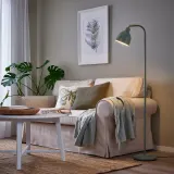 IKEA RÖDFLIK (ИКЕА РЁДФЛИК) — Лампа напольная/для чтения, серо-зеленая — фото 2