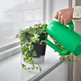 IKEA VÅRDTRÄD (ИКЕА ВОРДТРЭД) — Кашпо с автополивом, для дома/улицы прозрачный/антрацит 15 см — фото 2