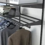 IKEA BOAXEL (ИКЕА БОАКСЕЛ) — Полка проволочная, антрацит 60x40 см — фото 2