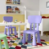 IKEA MAMMUT (ИКЕА МАММУТ) — Стульчик детский, для дома и улицы/сиреневый — фото 3