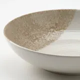 IKEA KRUSTISTEL (ИКЕА КРУСТИСТЕЛ) — Тарелка глубокая, с узором/светло-бежевая 19 см — фото 2