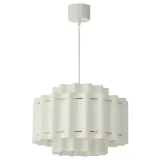 IKEA STOCKHOLM (ИКЕА СТОКХОЛМ) — 2025 Лампа подвесная, белый ткань/латунный оттенок 50 см — фото 1