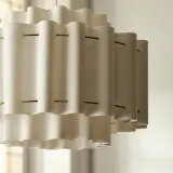 IKEA STOCKHOLM (ИКЕА СТОКХОЛМ) — 2025 Лампа подвесная, белый ткань/латунный оттенок 50 см — фото 4
