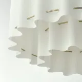 IKEA STOCKHOLM (ИКЕА СТОКХОЛМ) — 2025 Лампа подвесная, белый ткань/латунный оттенок 50 см — фото 5