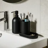 IKEA GANSJÖN (ИКЕА ГАНШЁН) — Комплект для ванной, 3 шт., чёрный — фото 2