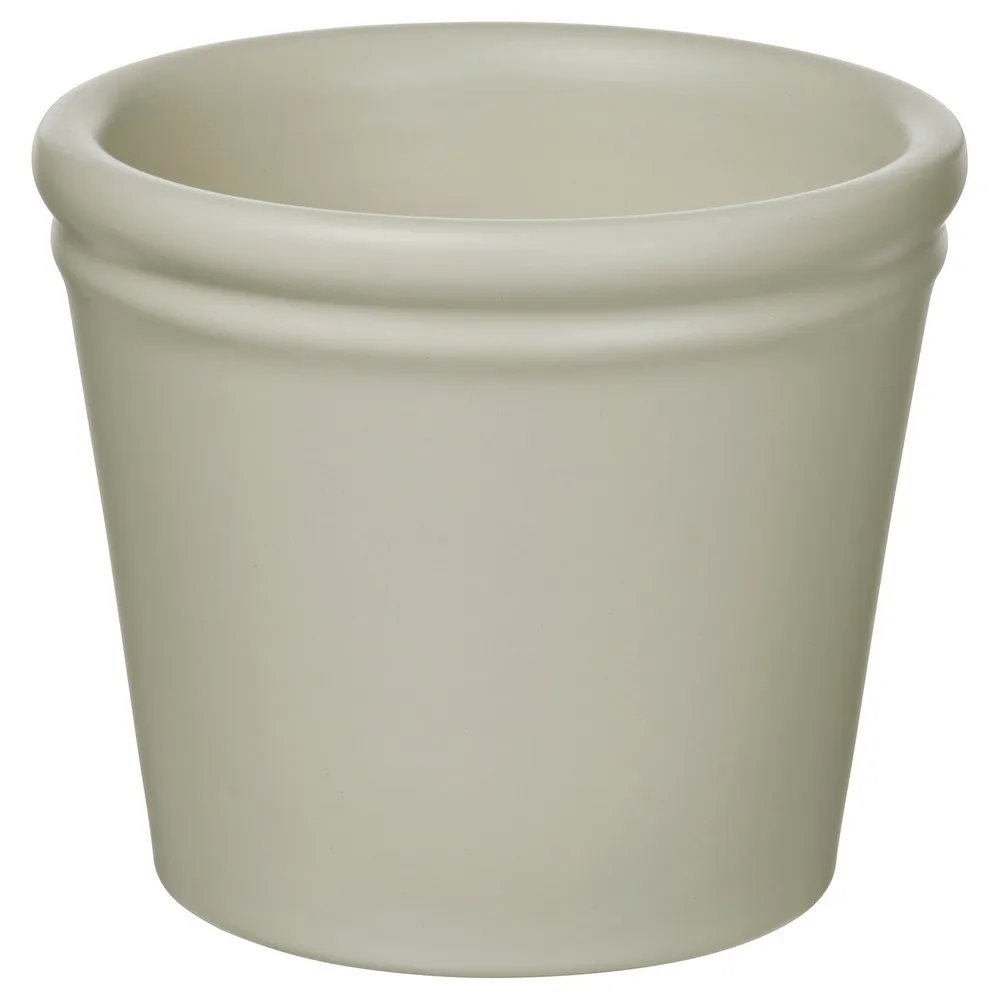 IKEA KÖRSBÄRSBJÖRK (ИКЕА КЁРСБЭРСБЙЁРК) — Кашпо, светлое серо-бежевое 6 см