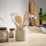 IKEA BRUGDHAJ (ИКЕА БРУГДХАЙ) — Подставка для кухонных приборов, бежевая 15 см — фото 2