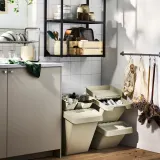IKEA BRUGDHAJ (ИКЕА БРУГДХАЙ) — Подставка для кухонных приборов, бежевая 15 см — фото 4