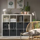 IKEA FJÄDERHARV (ИКЕА ФЙЭДЕРХАРВ) — Контейнер с крышкой, антрацит 32х35х31 см — фото 3