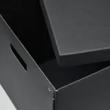 IKEA FJÄDERHARV (ИКЕА ФЙЭДЕРХАРВ) — Контейнер с крышкой, антрацит 32х35х31 см — фото 7