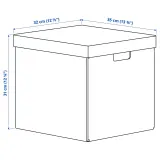 IKEA FJÄDERHARV (ИКЕА ФЙЭДЕРХАРВ) — Контейнер с крышкой, антрацит 32х35х31 см — фото 8