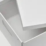 IKEA FJÄDERHARV (ИКЕА ФЙЭДЕРХАРВ) — Контейнер с крышкой, белый 25х35х16 см — фото 7