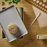 IKEA KUGGIS (ИКЕА КУГГИС) — Крышка, светло-серая 18x26 см — фото 2