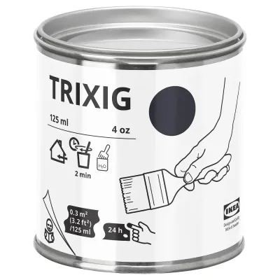 IKEA TRIXIG (ИКЕА ТРИКСИГ) — Краска, чёрная 125 мл