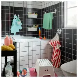 IKEA TRAMPSJÖN (ИКЕА ТРАМПШЁН) — Коврик для ванны, светло-бирюзовый 43x43 см — фото 6