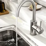 IKEA SALLSJÖN (ИКЕА САЛЛШЁН) — Смеситель с боковым рычагом, стальной — фото 3