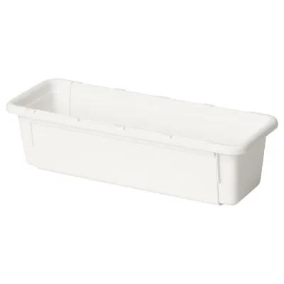 IKEA KACKLA (ИКЕА КАКЛА) — Раздвижной контейнер, белый 25-38x9 см