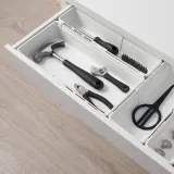 IKEA KACKLA (ИКЕА КАКЛА) — Раздвижной контейнер, белый 25-38x9 см — фото 6