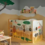IKEA KURA (ИКЕА КУРА) — Штора для кровати, разноцветная/животные саванны — фото 4