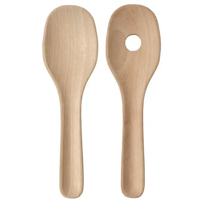 IKEA SKALLKNEKT (ИКЕА СКАЛЛКНЕКТ) — Приборы для салата, 2 шт., массив берёзы