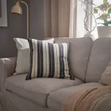 IKEA KORALLBUSKE (ИКЕА КОРАЛЛБУСКЕ) — Чехол на подушку, светло-бежевый/антрацит 50x50 см — фото 2