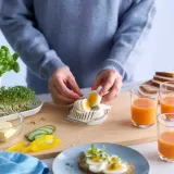 IKEA UPPFYLLD (ИКЕА УППФЙЛЛД) — Яйцерезка, кремовая — фото 2