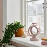 IKEA FLODSVALA (ИКЕА ФЛОДСВАЛА) — Фонарь для чайной свечи, для дома и улицы, бледно-розовый 21 см — фото 2