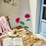 IKEA SMYCKA (ИКЕА СМЙСКА) — Искусственный цветок, для дома и улицы, хризантема/тёмно-розовый 55 см — фото 2