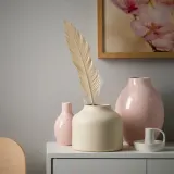 IKEA BLODBJÖRK (ИКЕА БЛОДБЙЁРК) — Ваза, бежевая 16 см — фото 3
