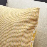 IKEA FJUNKLOCKA (ИКЕА ФЙУНКЛОКА) — Наволочка, жёлтая/белая 50x50 см — фото 5