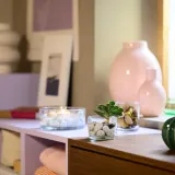 IKEA LOTSFÅGEL (ИКЕА ЛОТСФОГЕЛ) — Свеча ароматическая в стекле, Яблоко светло-зелёная 20 ч — фото 6