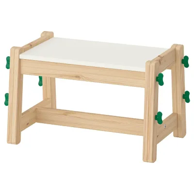 IKEA FLISAT (ИКЕА ФЛИСАТ) — Скамья детская, регулировка высоты/зелёная