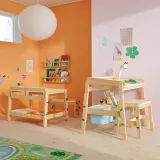 IKEA FLISAT (ИКЕА ФЛИСАТ) — Скамья детская, регулировка высоты/зелёная — фото 2