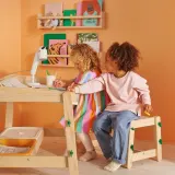 IKEA FLISAT (ИКЕА ФЛИСАТ) — Скамья детская, регулировка высоты/зелёная — фото 4