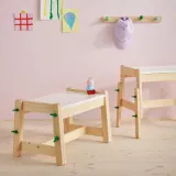 IKEA FLISAT (ИКЕА ФЛИСАТ) — Скамья детская, регулировка высоты/зелёная — фото 5