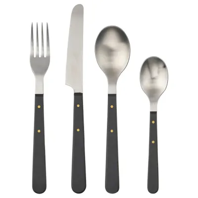 IKEA DOFTSKÖLD (ИКЕА ДОФТСКЁЛД) — Набор столовых приборов, 24 шт., чёрный