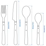 IKEA DOFTSKÖLD (ИКЕА ДОФТСКЁЛД) — Набор столовых приборов, 24 шт., чёрный — фото 4