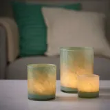 IKEA VINDSTILLA (ИКЕА ВИНДСТИЛЛА) — Подсвечник, зелёный 11 см — фото 2