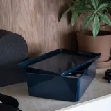 IKEA KUGGIS (ИКЕА КУГГИС) — Крышка, чёрно-синяя 18x26 см — фото 3