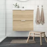 IKEA TOFTBO (ИКЕА ТОФТБО) — Коврик для ванной, бежевый 40х60 см — фото 4