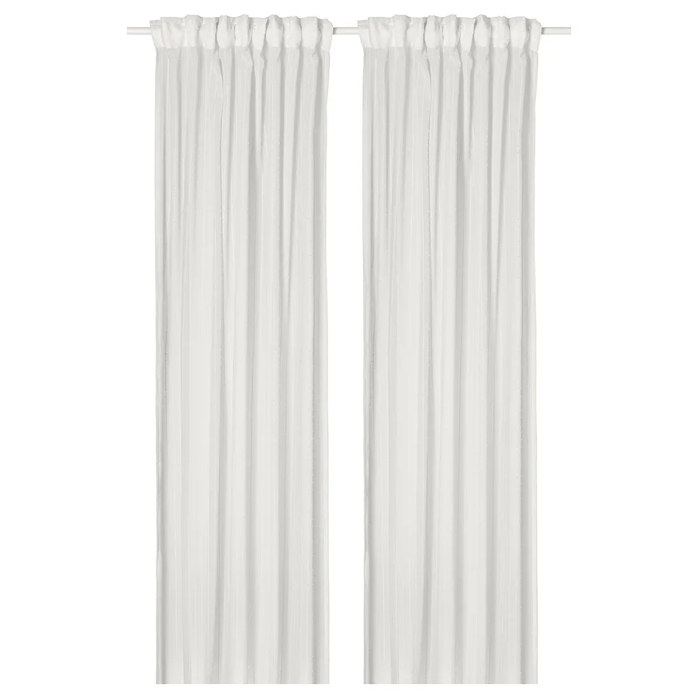 IKEA MATILDA (ИКЕА МАТИЛДА) — Тюль, 2 шт., белый на ленте 145х250 см