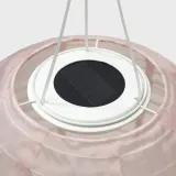 IKEA SOLVINDEN (ИКЕА СОЛВИНДЕН) — Светильник подвесной на солнечной батарее LED, для улицы шар/розовый 30 см — фото 2