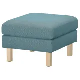 IKEA SALTSJÖBADEN (ИКЕА САЛТШЁБАДЕН) — Чехол на пуф, Fridtuna темно-серо-голубой — фото 2