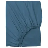 IKEA VÅRVIAL (ИКЕА ВОРВИАЛ) — Простыня на резинке, синяя 90x200 см — фото 1