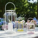 IKEA TOFSAND (ИКЕА ТОФСАНД) — Фонарь для чайной свечи, для дома и улицы, розовый 21 см — фото 3